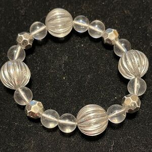 Elegant Clear Beaded Bracelet